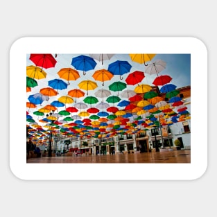 Colourful Umbrellas Torrox Spain Sticker